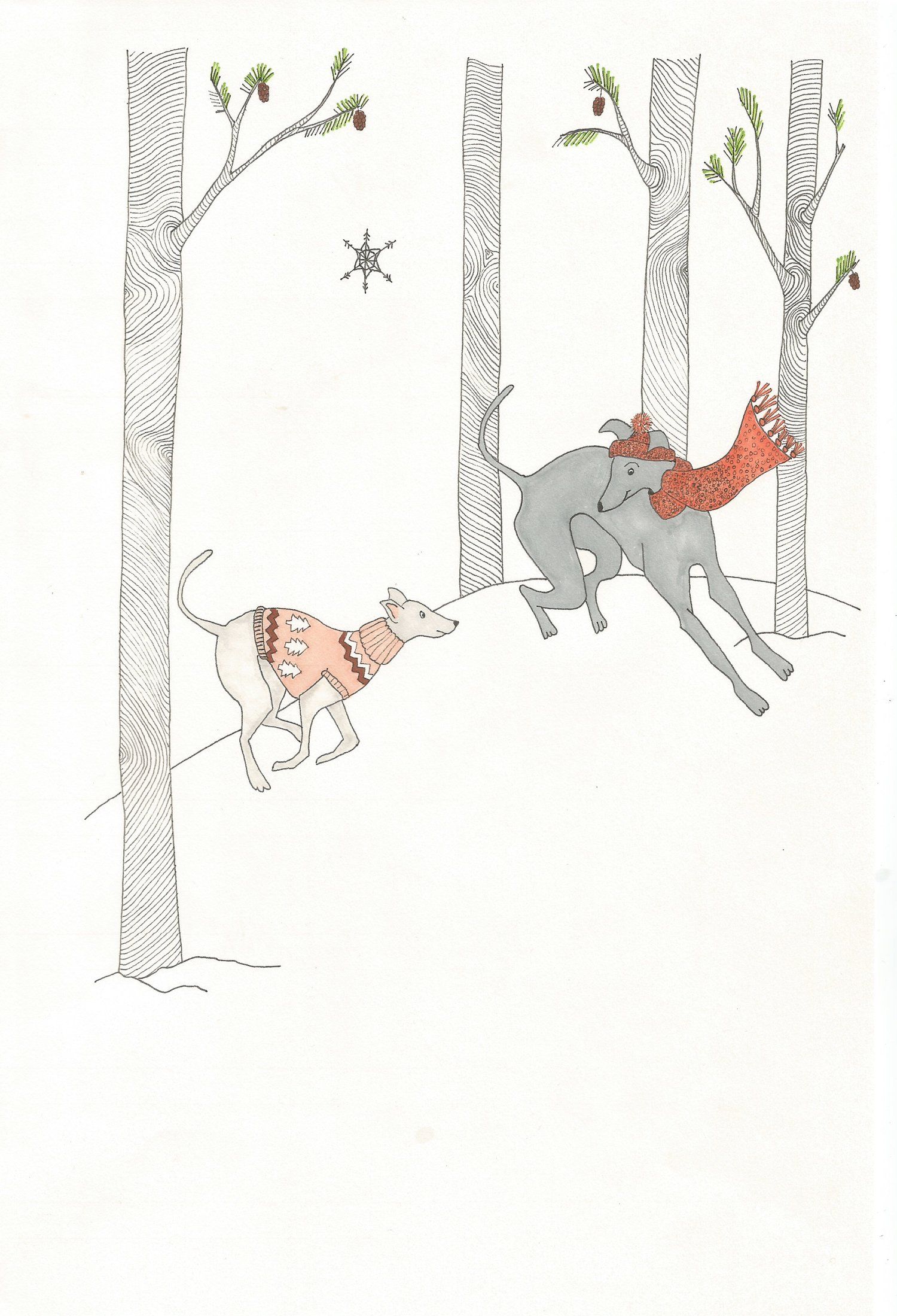 Whippet Up Christmas Cards