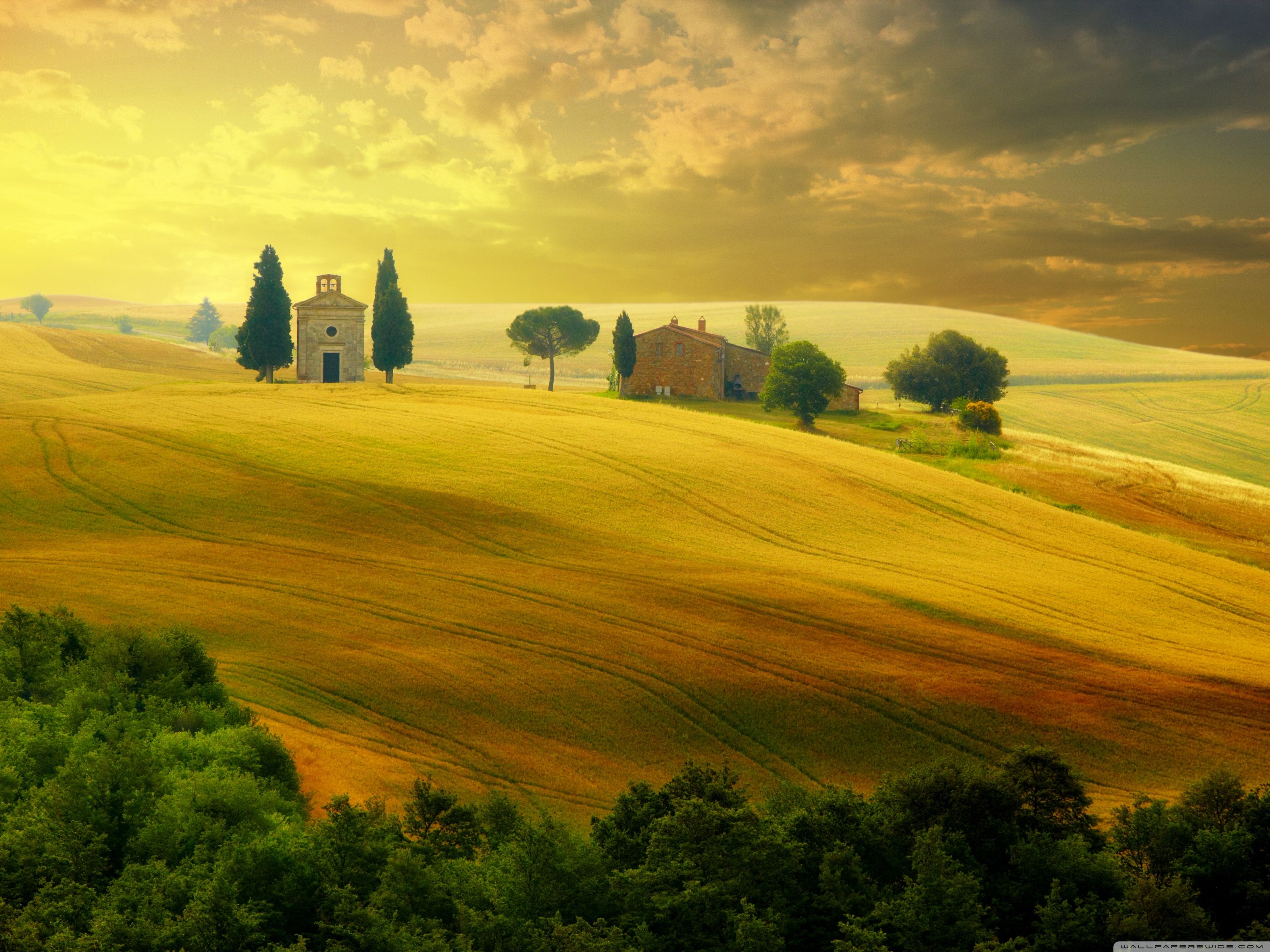Tuscany Autumn Ultra HD Desktop Background Wallpaper for: Multi Display, Dual Monitor, Tablet