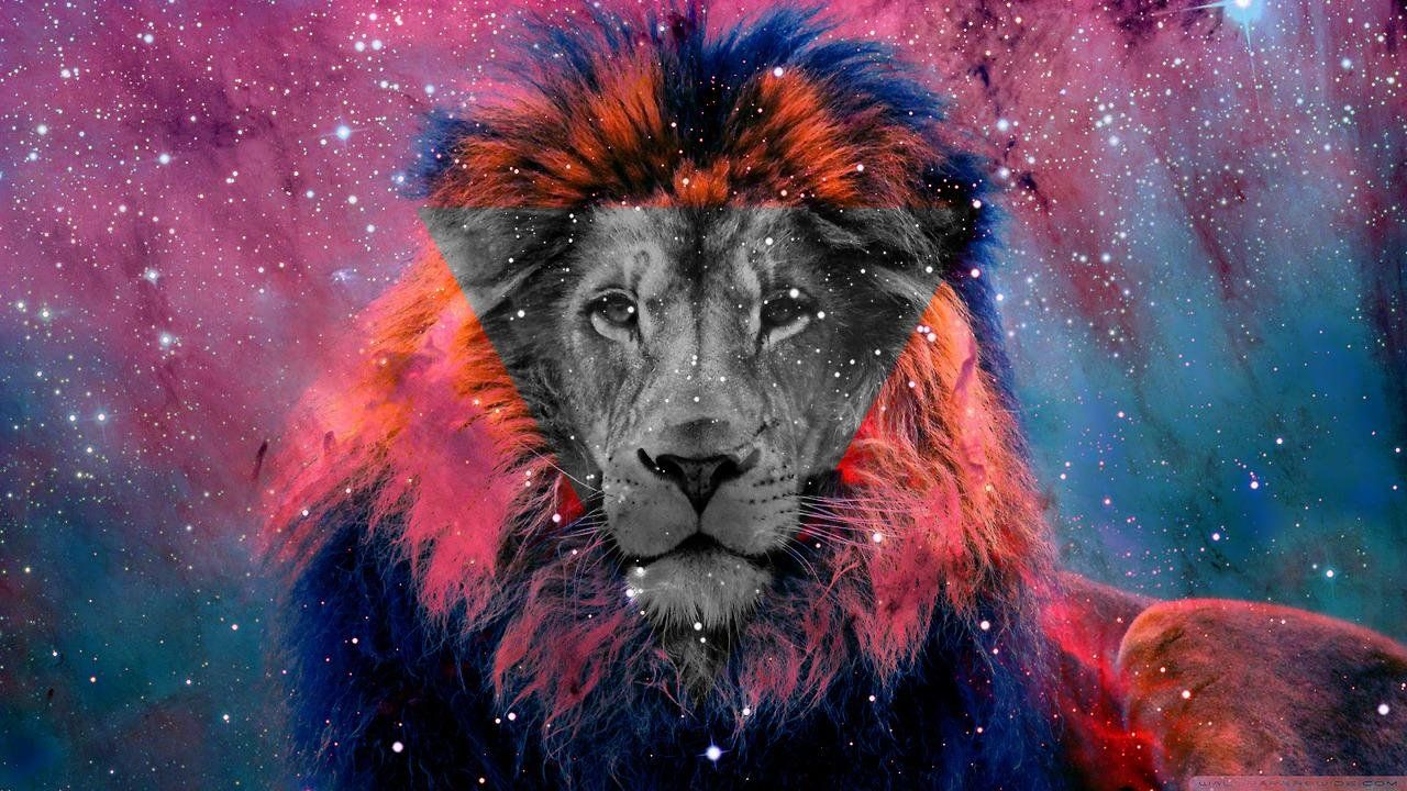 Galaxy Cool Lion Wallpaper