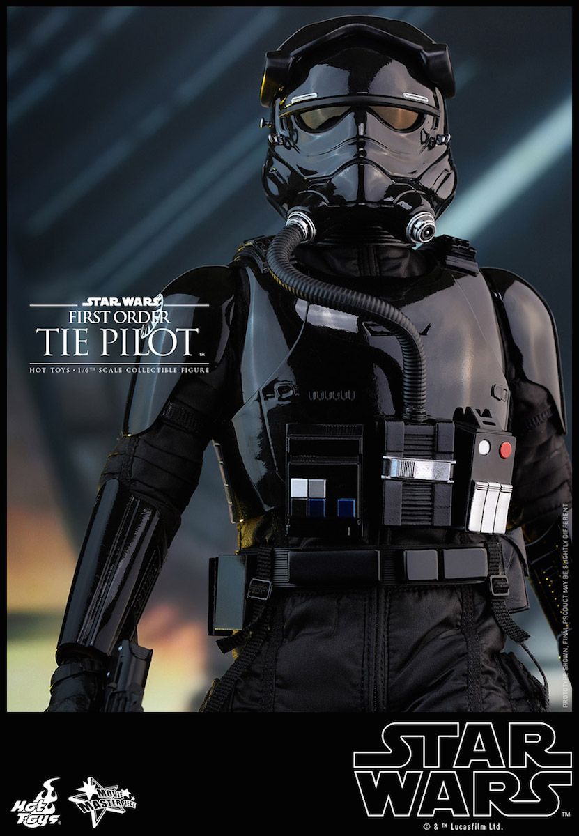 Hot Toys' 1 6th Scale First Order TIE Pilot. Plastic And Plush