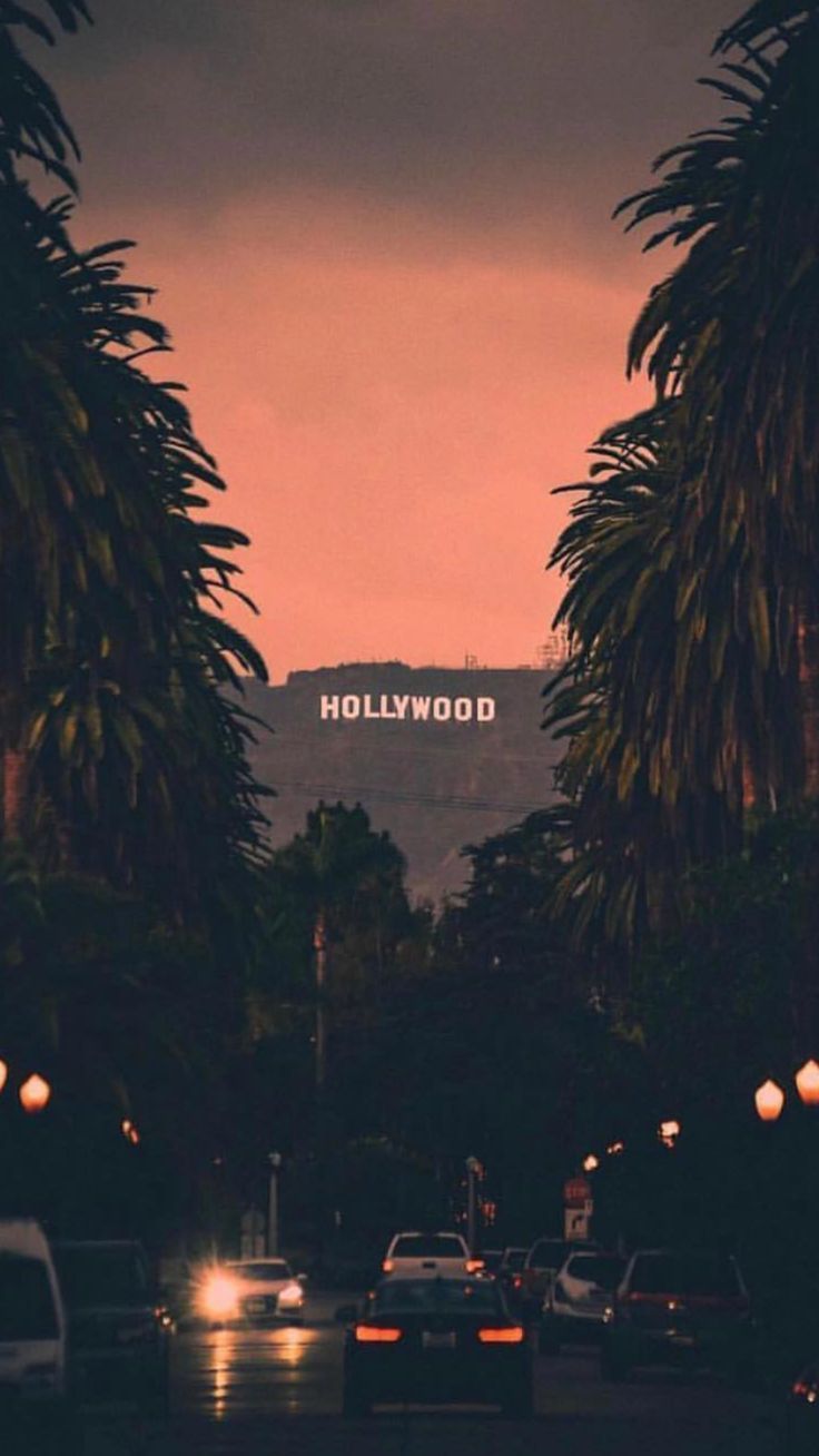 Download wallpaper 938x1668 hollywood word inscription rocks sunset  iphone 876s6 for parallax hd background