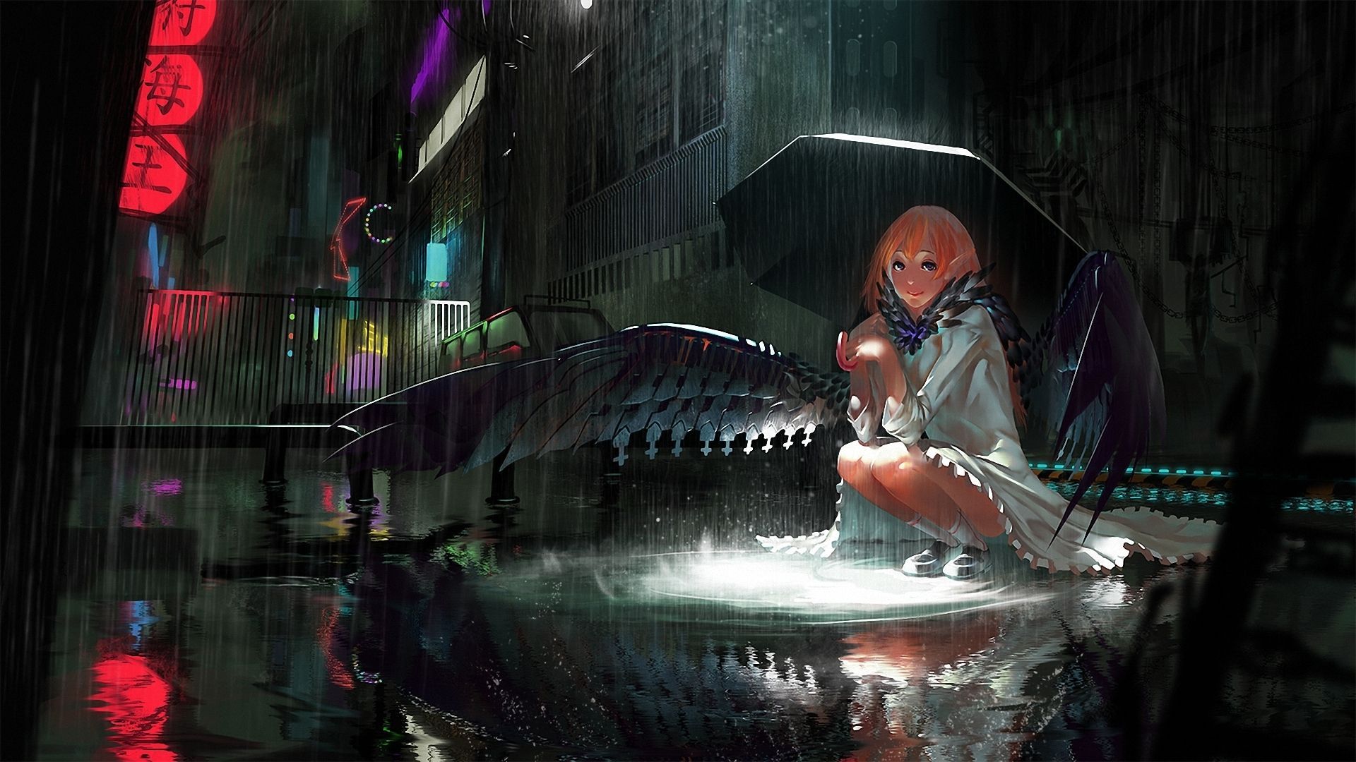 Raining Anime Wallpaper Free Raining Anime Background