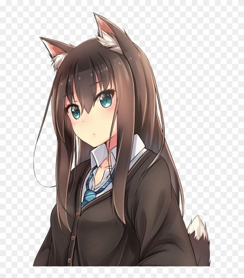Anime Cute Wolf Girl Transparent PNG Clipart Image Download