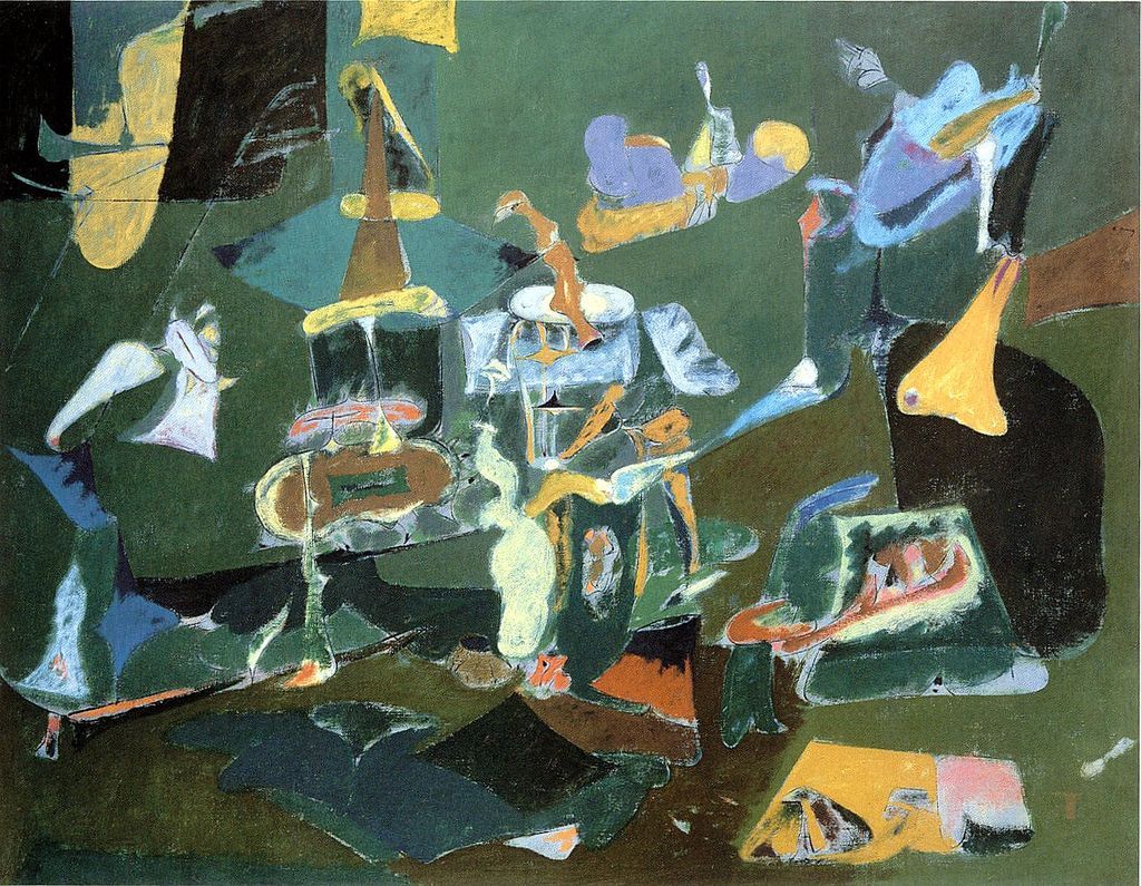 Arshile Gorky Green Painting, ca. 1948. Green paintings, Painting, Abstract artists