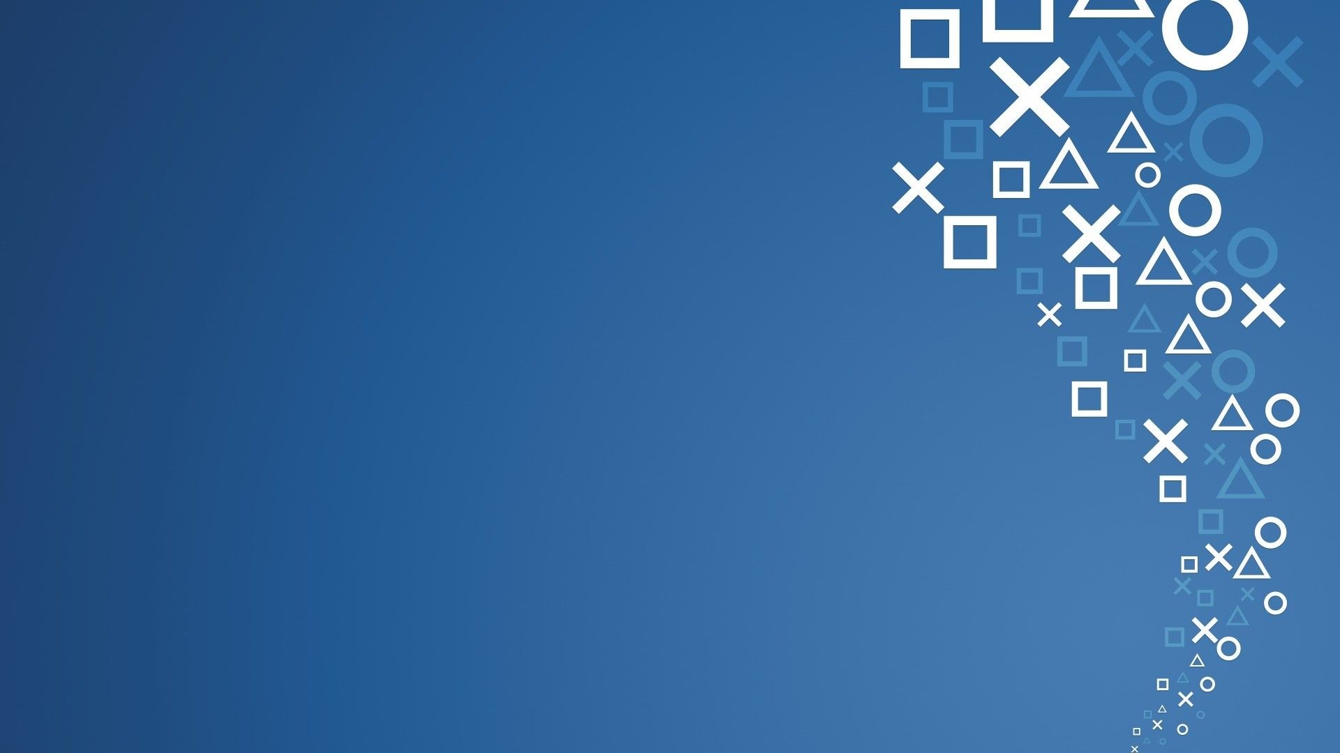 Blue PS3 minimalistic symbols HD wallpaper background HD