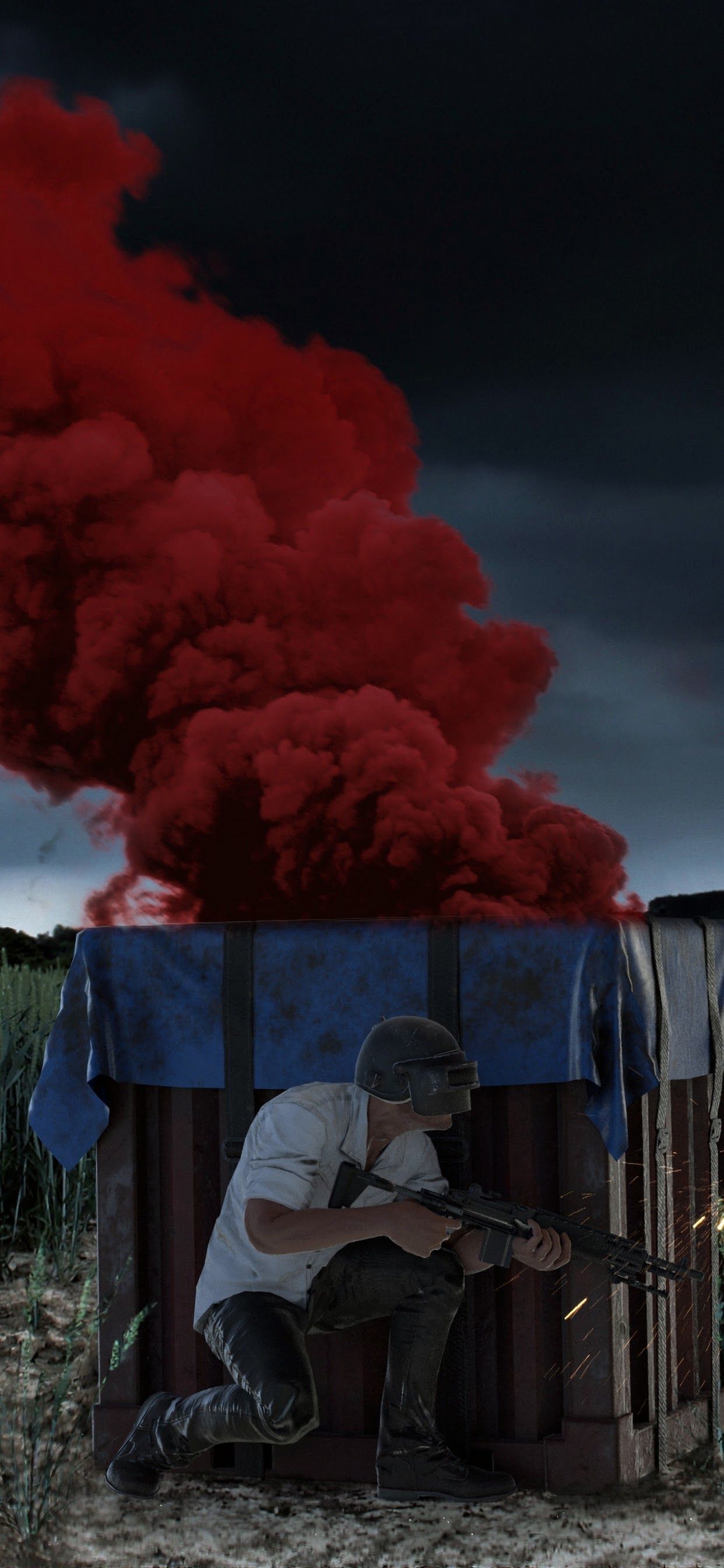 PUBG Air Drop Package Smoke PlayerUnknown's Battlegrounds 4K Wallpaper