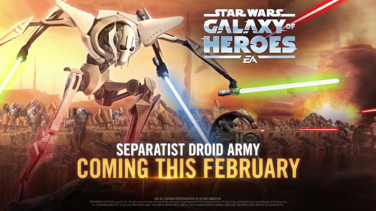 SWGoH GameChangers: Capital Games releases timeline for February, the Separatist Droid month