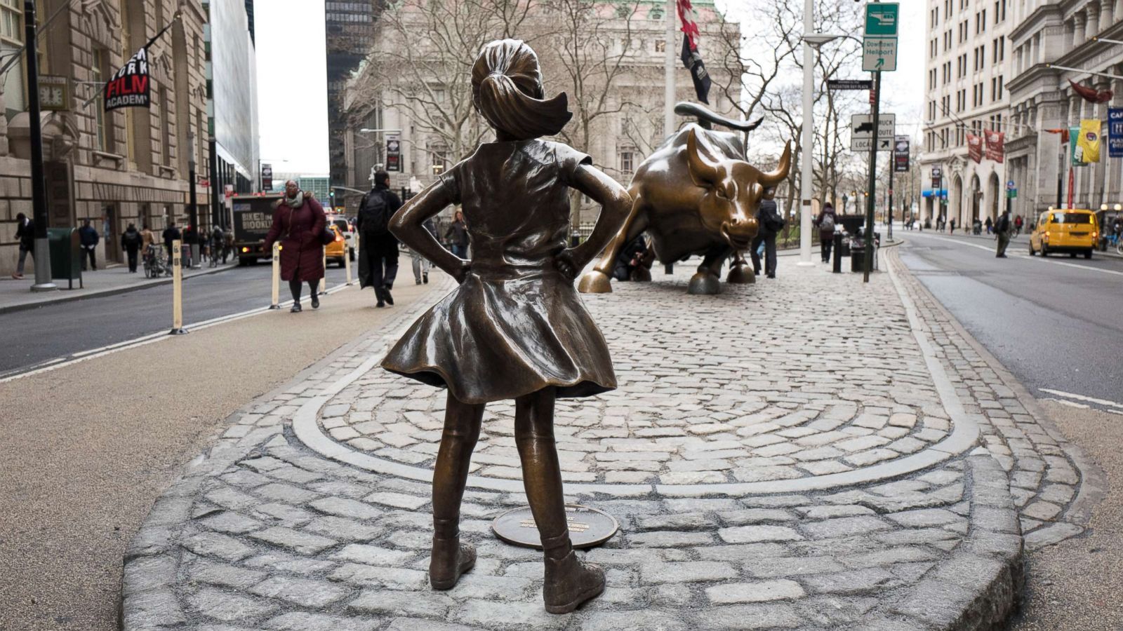 Fearless Girl' statue, which defied the Wall Street Bull, is on the move to new home outside New York Stock Exchange