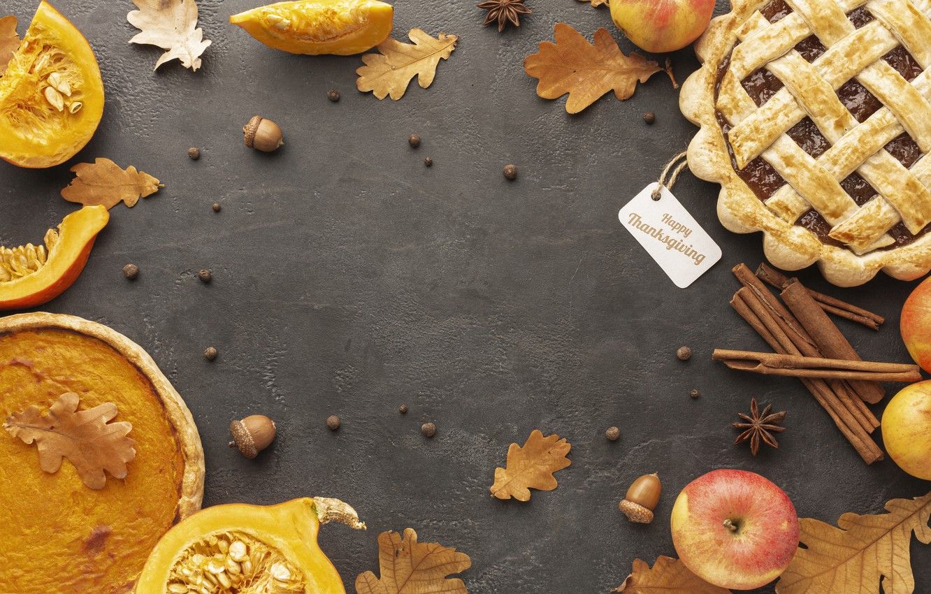 Wallpaper autumn, leaves, pie, pumpkin, cinnamon, cake, cakes, autumn, leaves, pumpkin, baking, cloth image for desktop, section еда