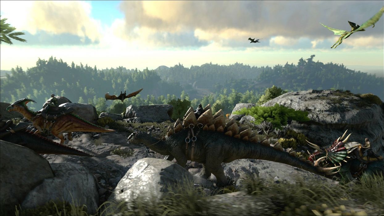 ARK survival evolved dinosaur exploration adventure monster creature 1asev action fighting wallpaperx1080