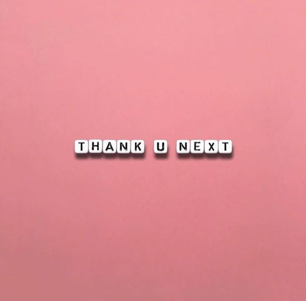 thank you, next ➳. Wallpaper quotes, Words, Pink aesthetic