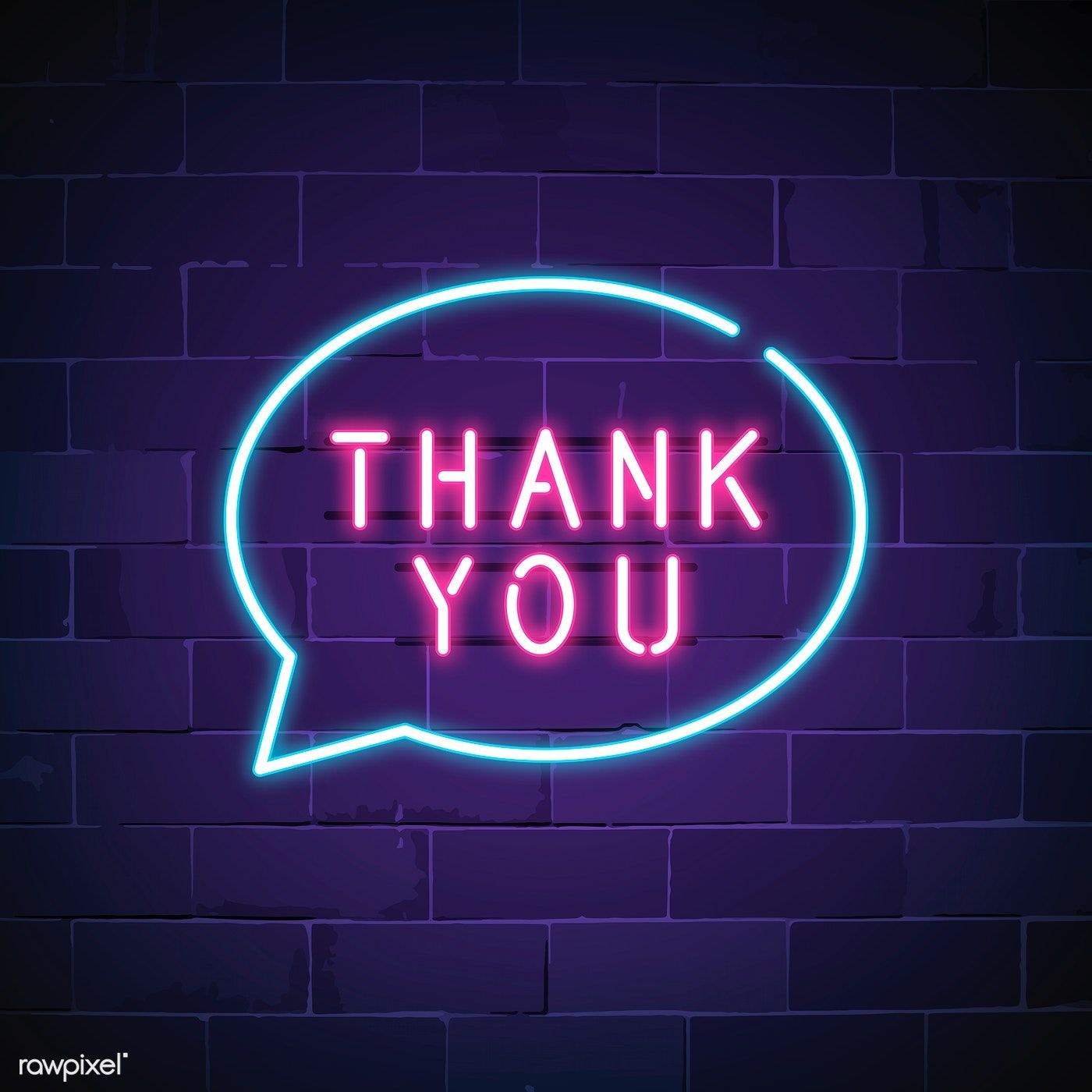 Download premium vector of Thank you neon sign vector 537680. Neon signs, Neon words, Neon wallpaper