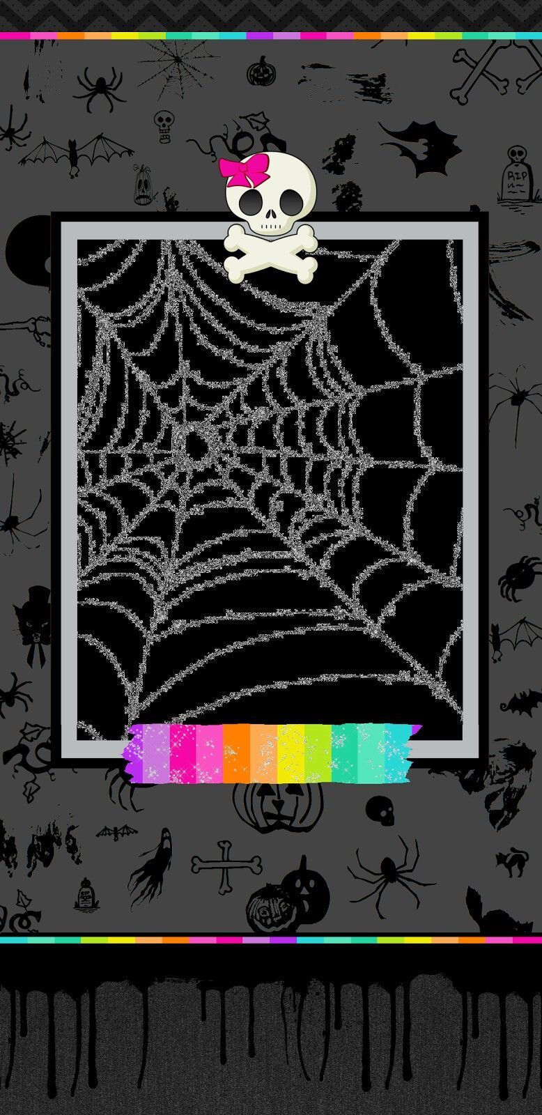 Cute skull Halloween wallpaper ♡NOTE8LOVE. Halloween wallpaper iphone, Halloween wallpaper, iPhone wallpaper tumblr aesthetic