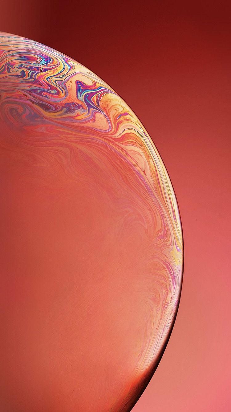 Apple Iphone Xs Space Official Art Orange Bubble