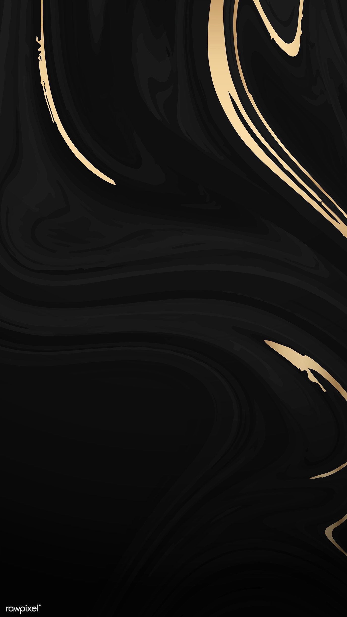 Download premium vector of Gold and black fluid patterned mobile phone. Gold and black background, Phone wallpaper patterns, Gold and black wallpaper