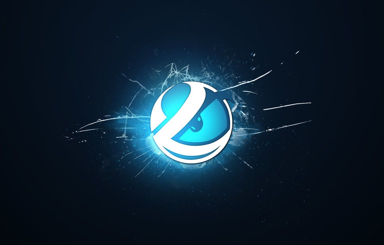 Wallpaper logo, blue background, csgo, crack, cs go, Luminosity Gaming image for desktop, section игры
