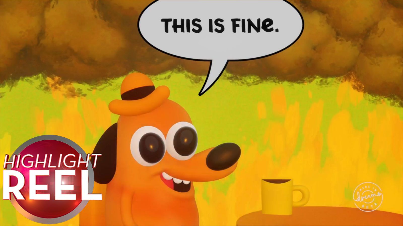 This Is Fine' Comic Remade Entirely In Dreams