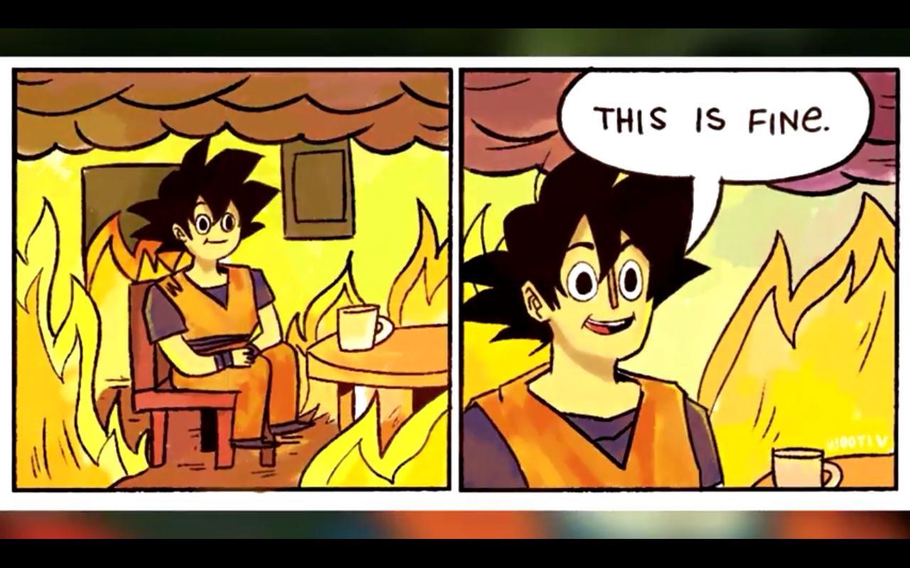 Dragon Ball this is fine Blank