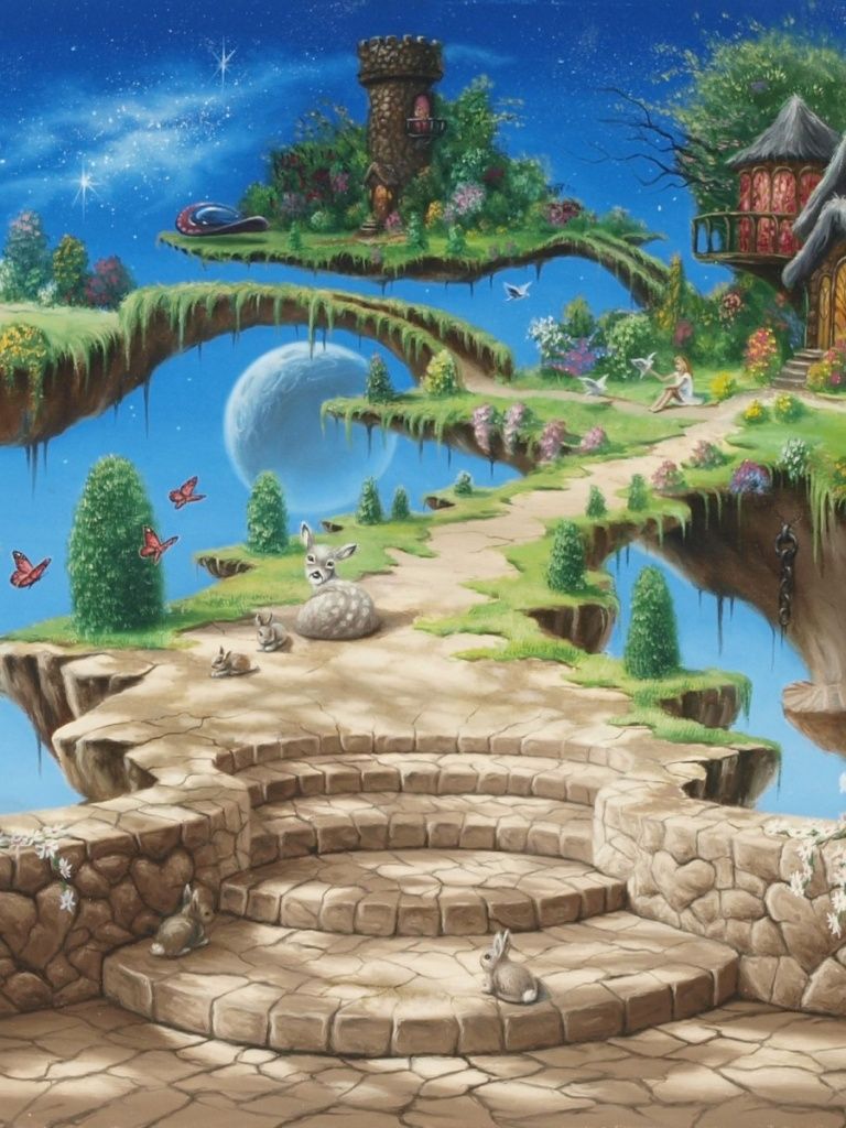 Dream Island Fantasy World iPad mini wallpaper