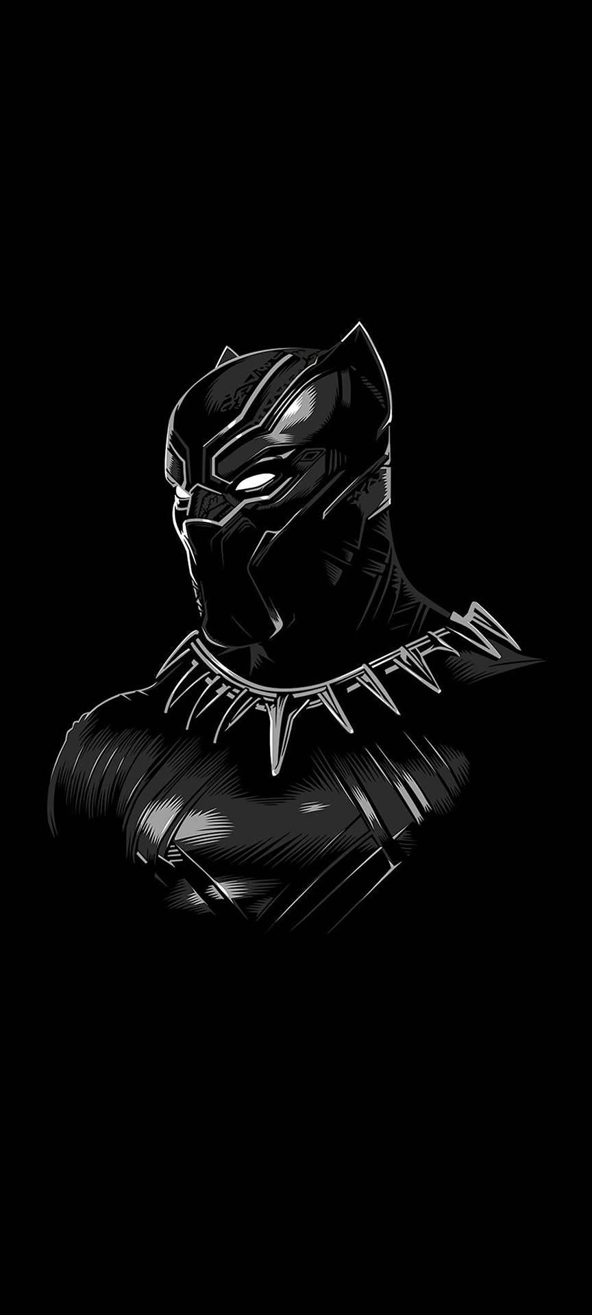 Oled friendly and dope black panther wallpaper, RIP King t'challa