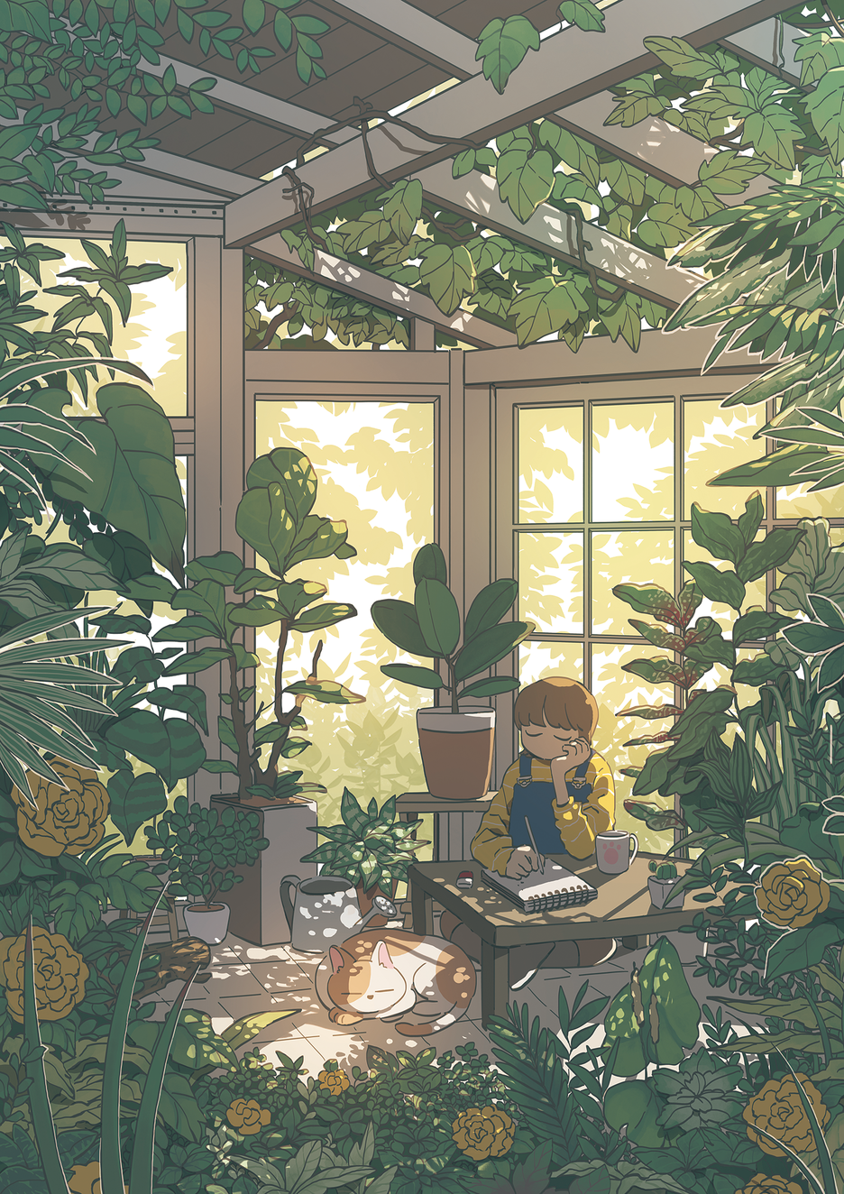 i find a little space of peace in the middle of nature When designing your own garden, a little peeking is all. Aesthetic art, Scenery wallpaper, Anime scenery