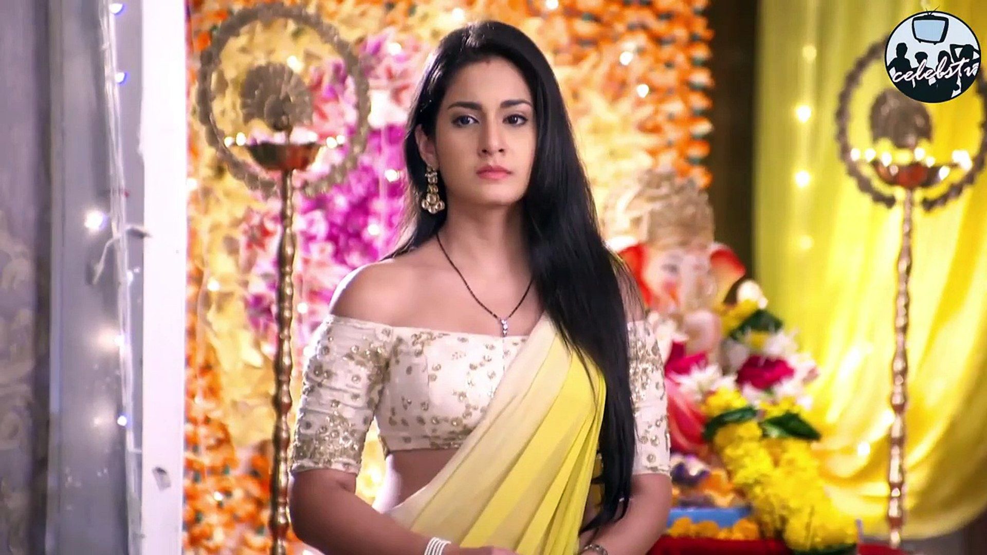 Beautiful Aditi Rathore aka Avni Looking Super Hot in Yellow Sari