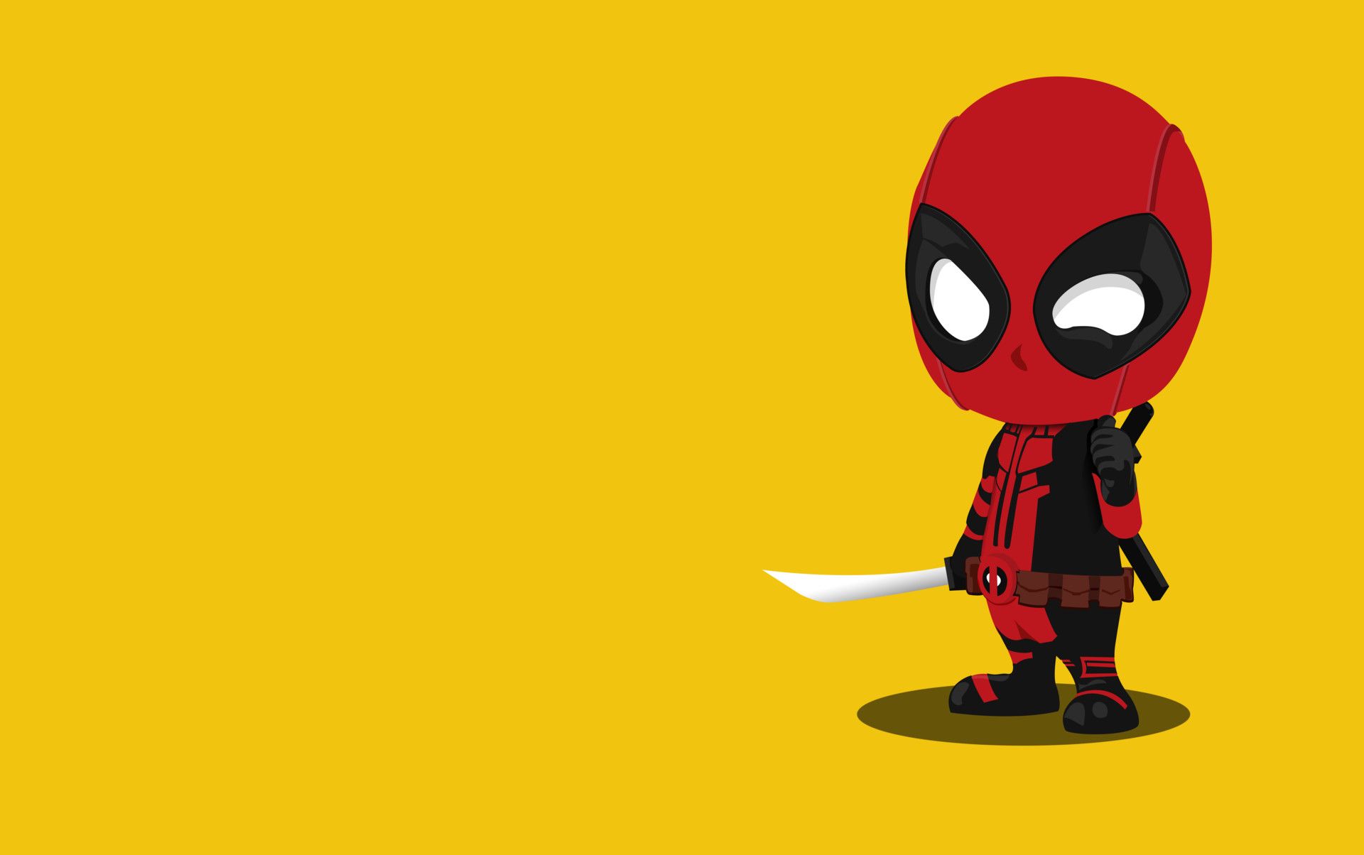 Kid Deadpool Minimalism, HD Superheroes, 4k Wallpaper, Image, Background, Photo and Picture