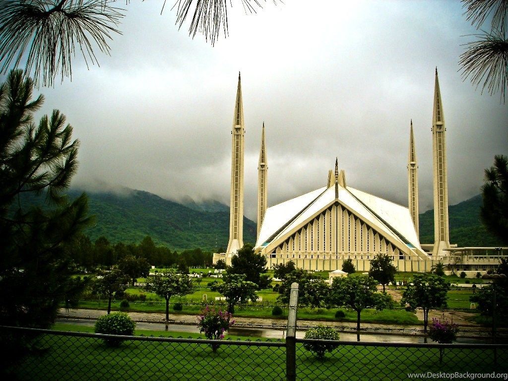 Faisal Mosque Islamabad HD Wallpaper Desktop Background