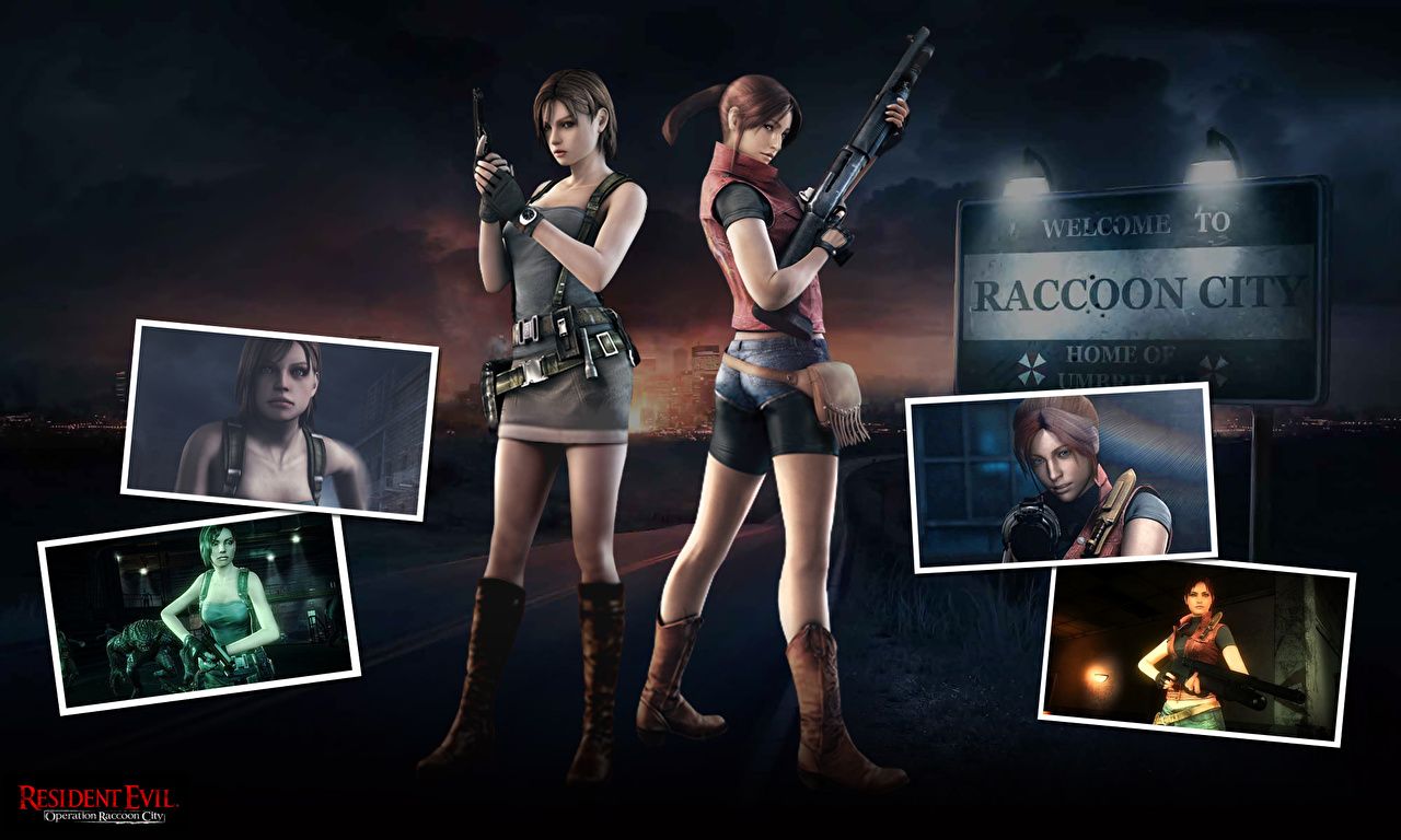 image Resident Evil Two Girls 3D Graphics Games