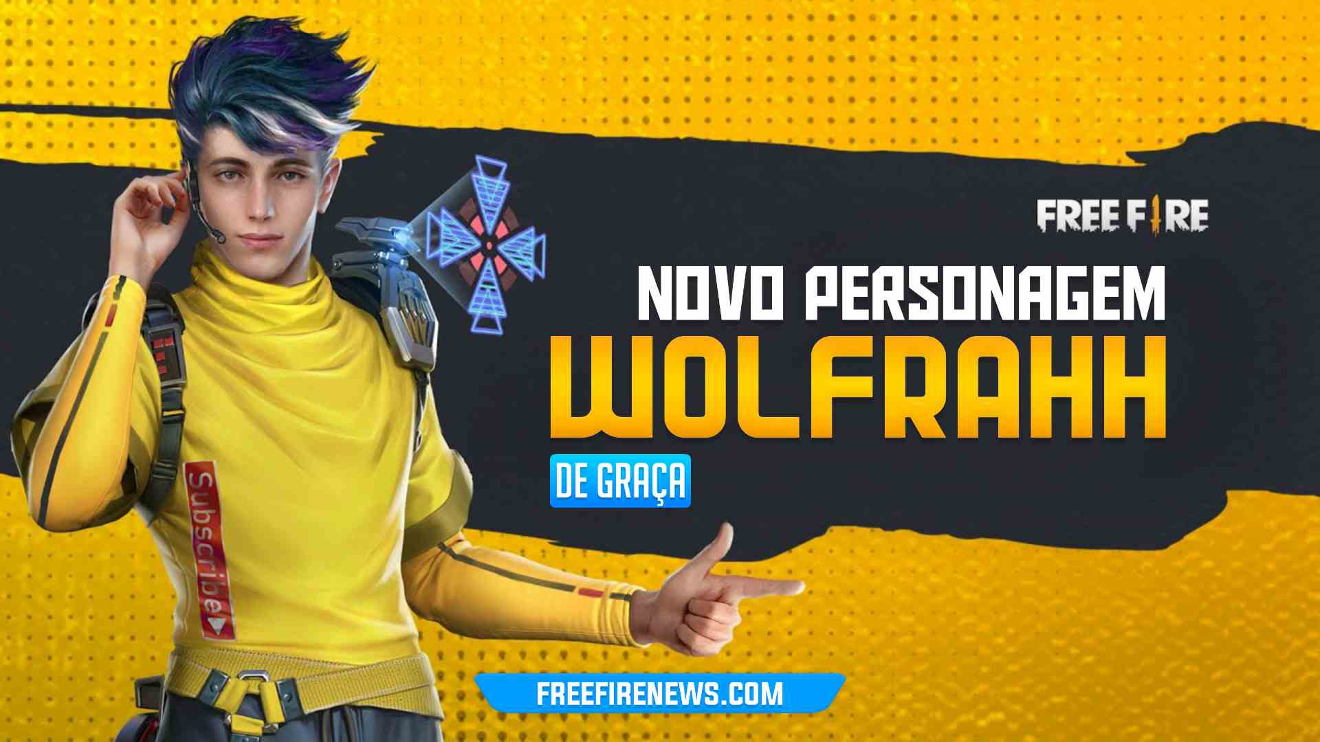 Wolfrahh: Concorra a ganhar o Novo Personagem do Free Fire