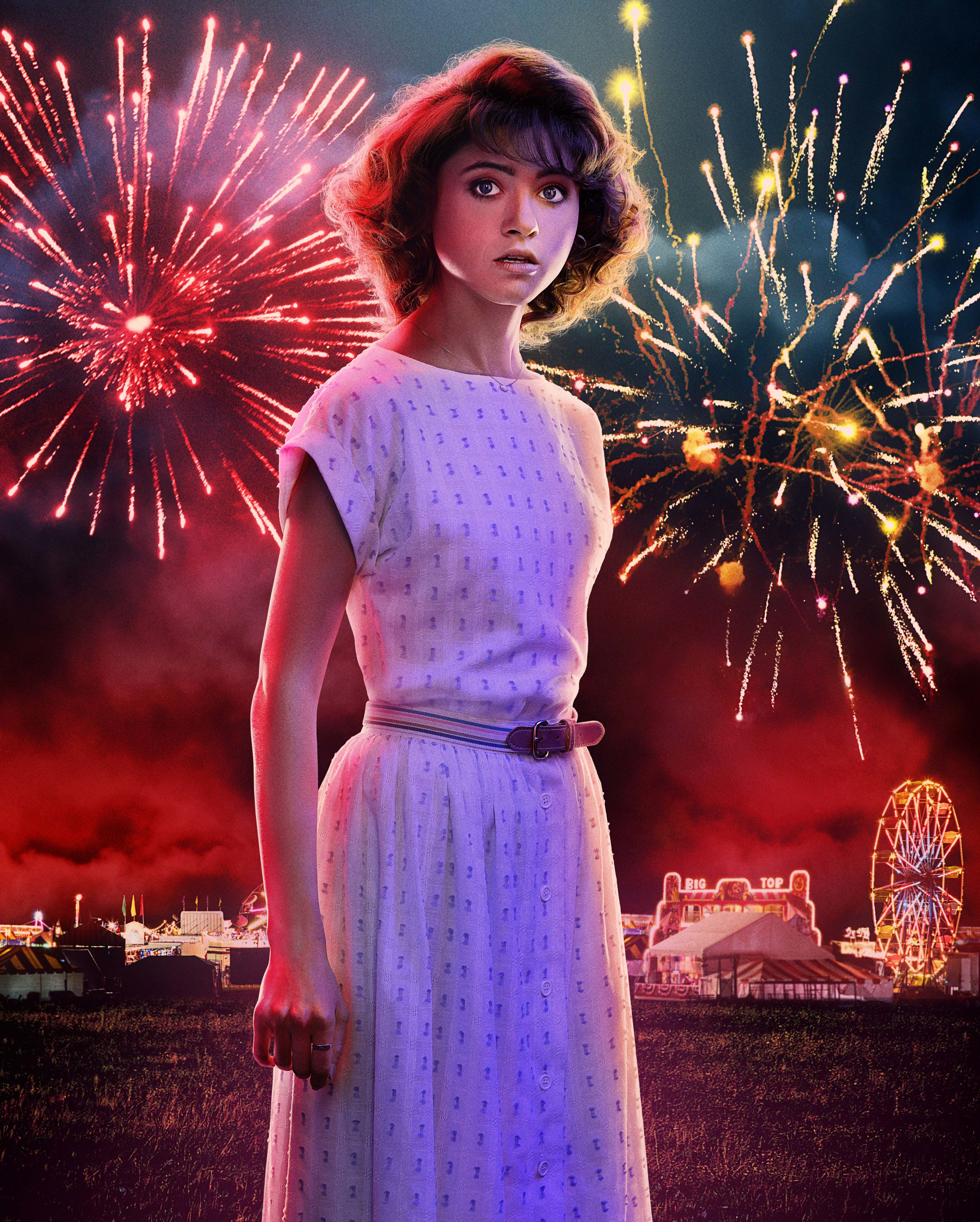 Natalia Dyer Stranger Things Fireworks Poster Wallpaper, HD TV Series 4K Wallpaper, Image, Photo and Background