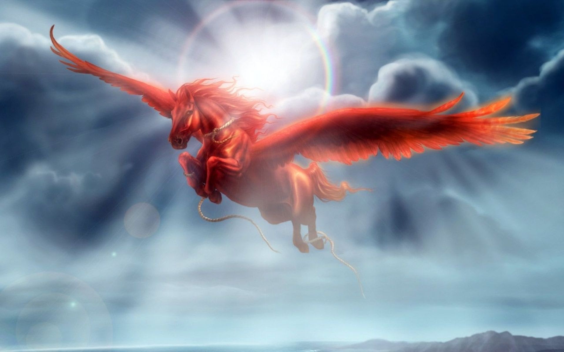 Red Horse - abstract horse Wallpaper Download | MobCup