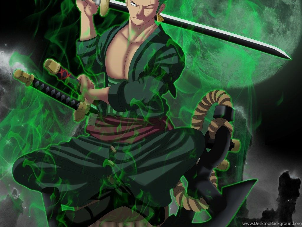 Art Painting Roronoa Zoro Desktop Wallpaper Desktop Background