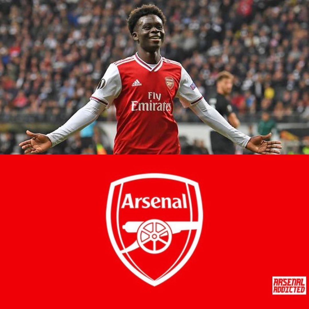 Bukayo Saka is the youngest player to start a Premier League game between Arsenal and Man Utd:% pass accuracy 48 touc. League gaming, Arsenal, Premier league