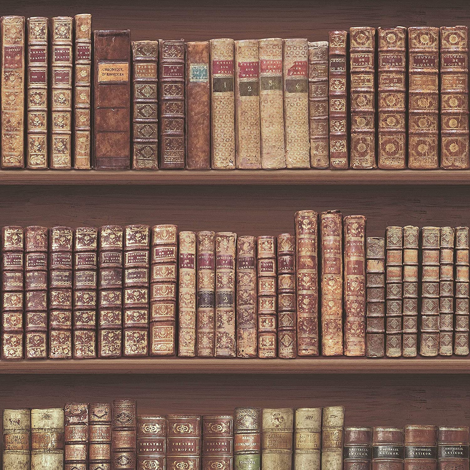 Antique Bookcase Library Bookshelf Wallpaper, Direct Wallpaper 575208: Amazon.co.uk: DIY & Tools