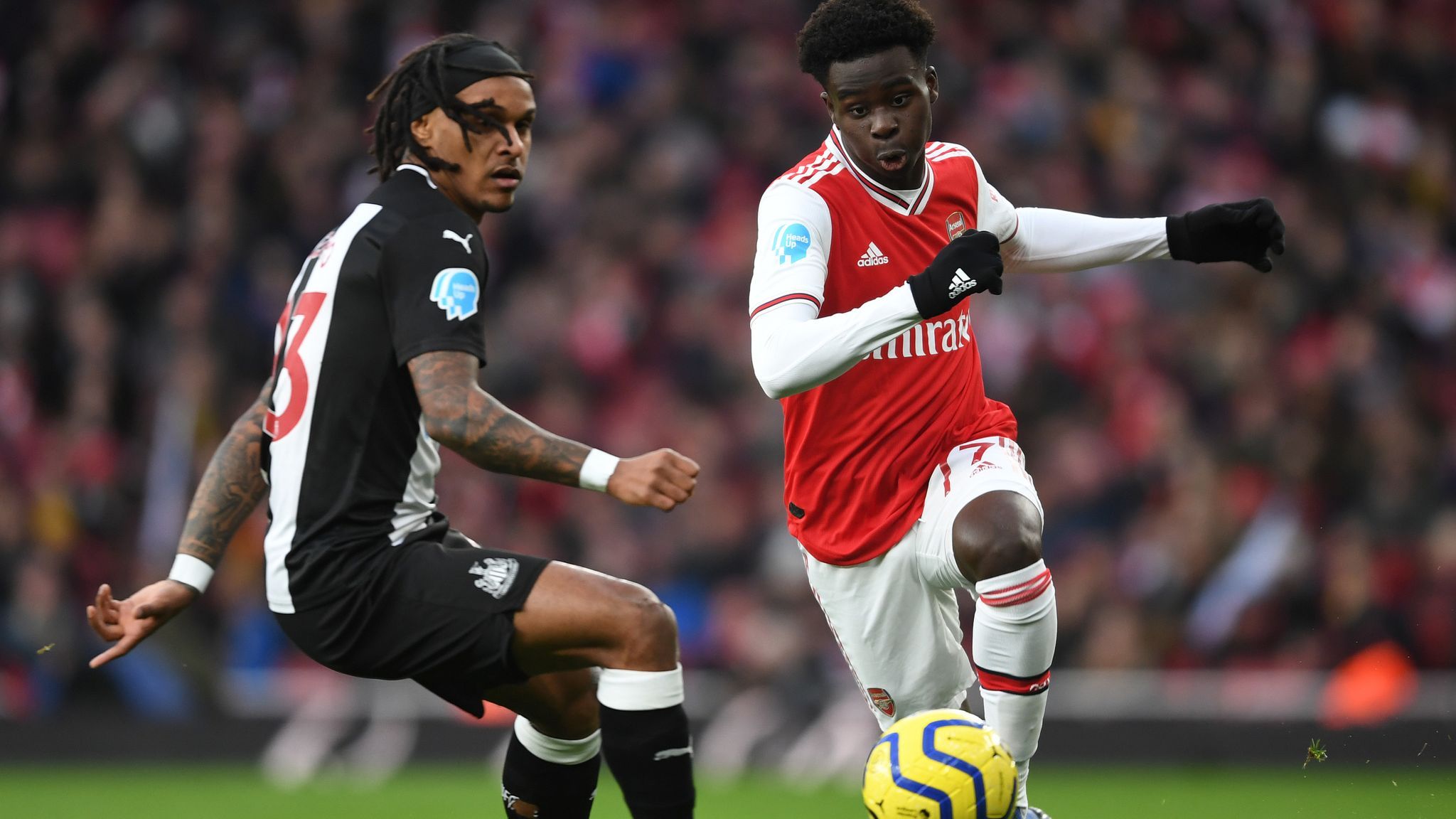 Bukayo Saka says he dreams of being a winger at Arsenal.