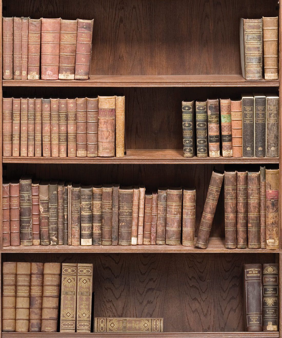 Bookshelf Wallpaper • Realistic Library Design