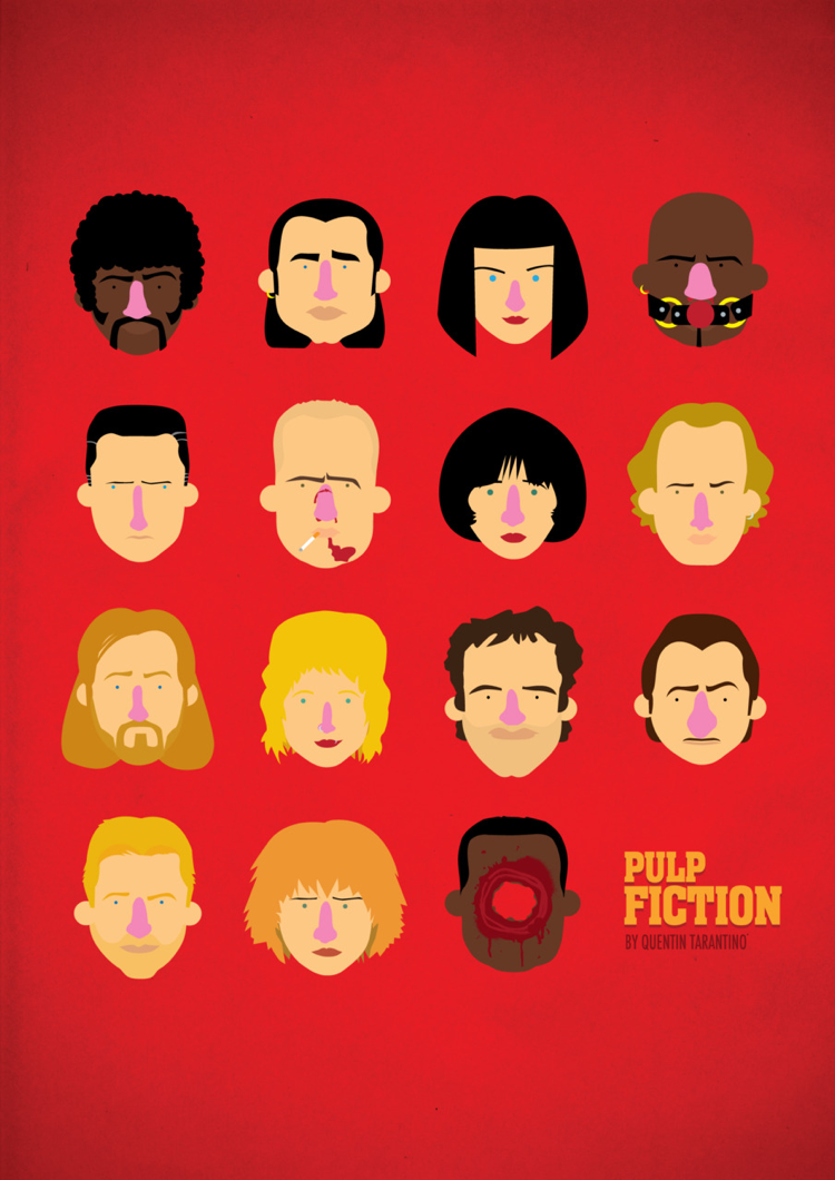 Alternate Poster Design and Fan Art for Tarantino's Pulp Fiction