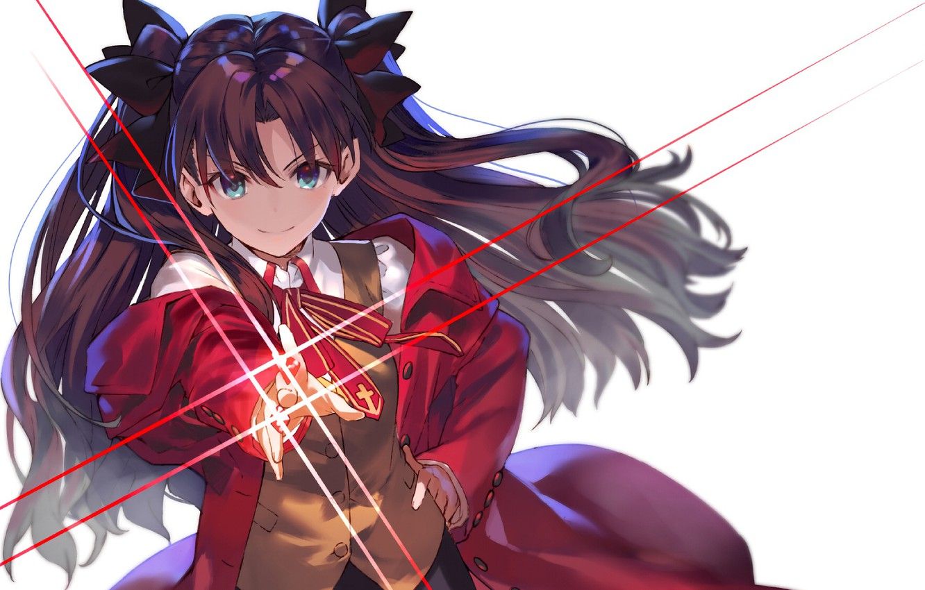 Wallpaper girl, magic, MAG, Rin, Tohsaka Rin, Fate stay night, Fate / Stay Night image for desktop, section сёнэн