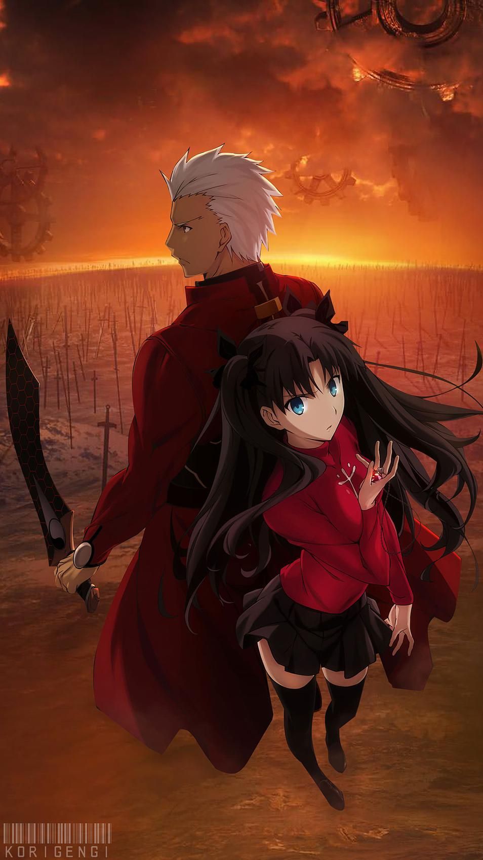 Archer x Tohsaka Rin Korigengi. Wallpaper Anime. Fate stay night anime, Tohsaka rin, Fate anime series