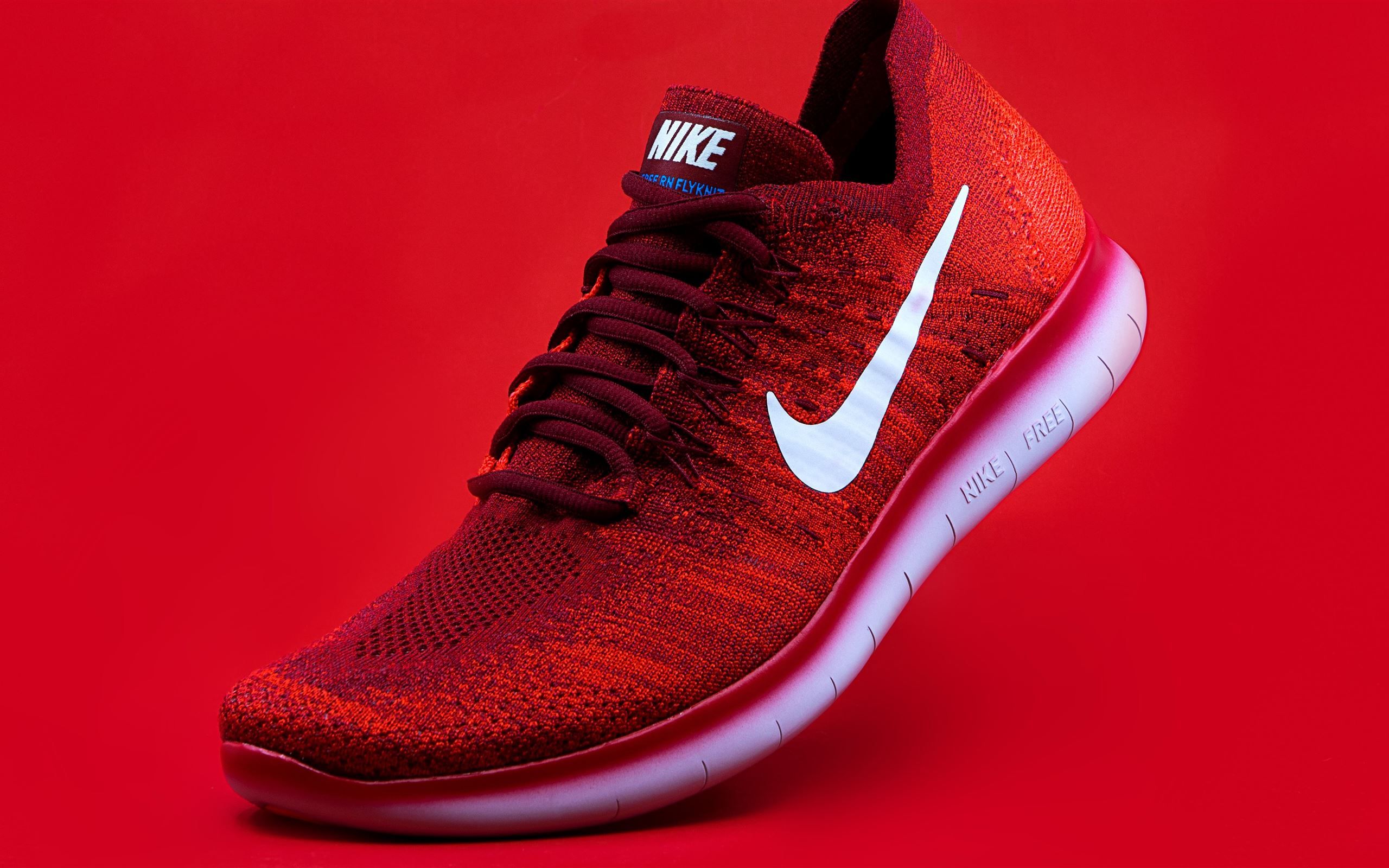 unpaired red Nike sneaker Mac Wallpaper Download