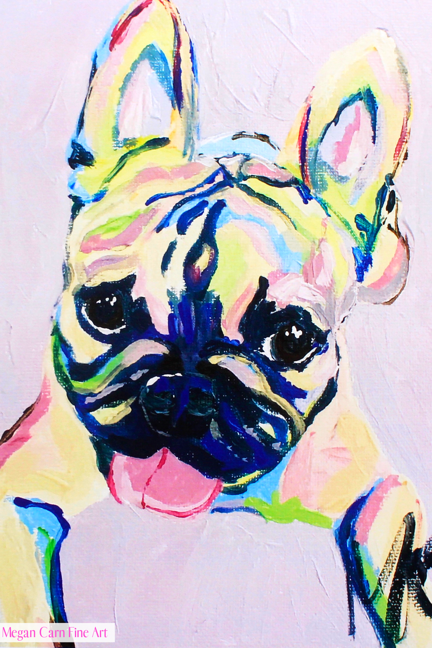Megan Carn Lilac Frenchie Print. Dog Art. Dog Art, Dog Paintings, Art