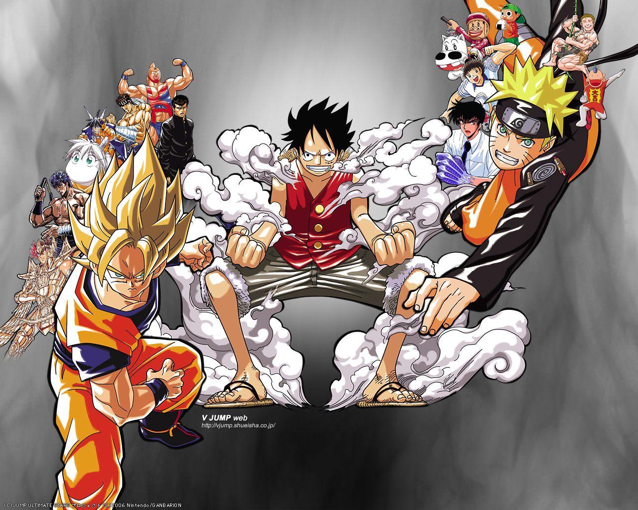 Hd Wallpaper Goku Naruto Luffy
