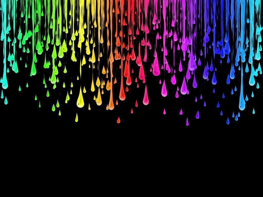 Rainbow Drips Wallpaper HD Desktop