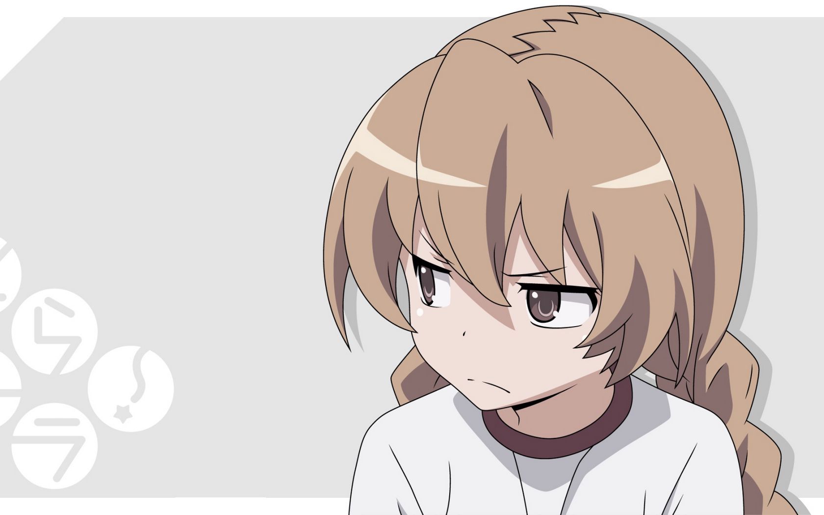 Download wallpaper 1680x1050 anime, girl, angry, braid, character widescreen 16:10 HD background