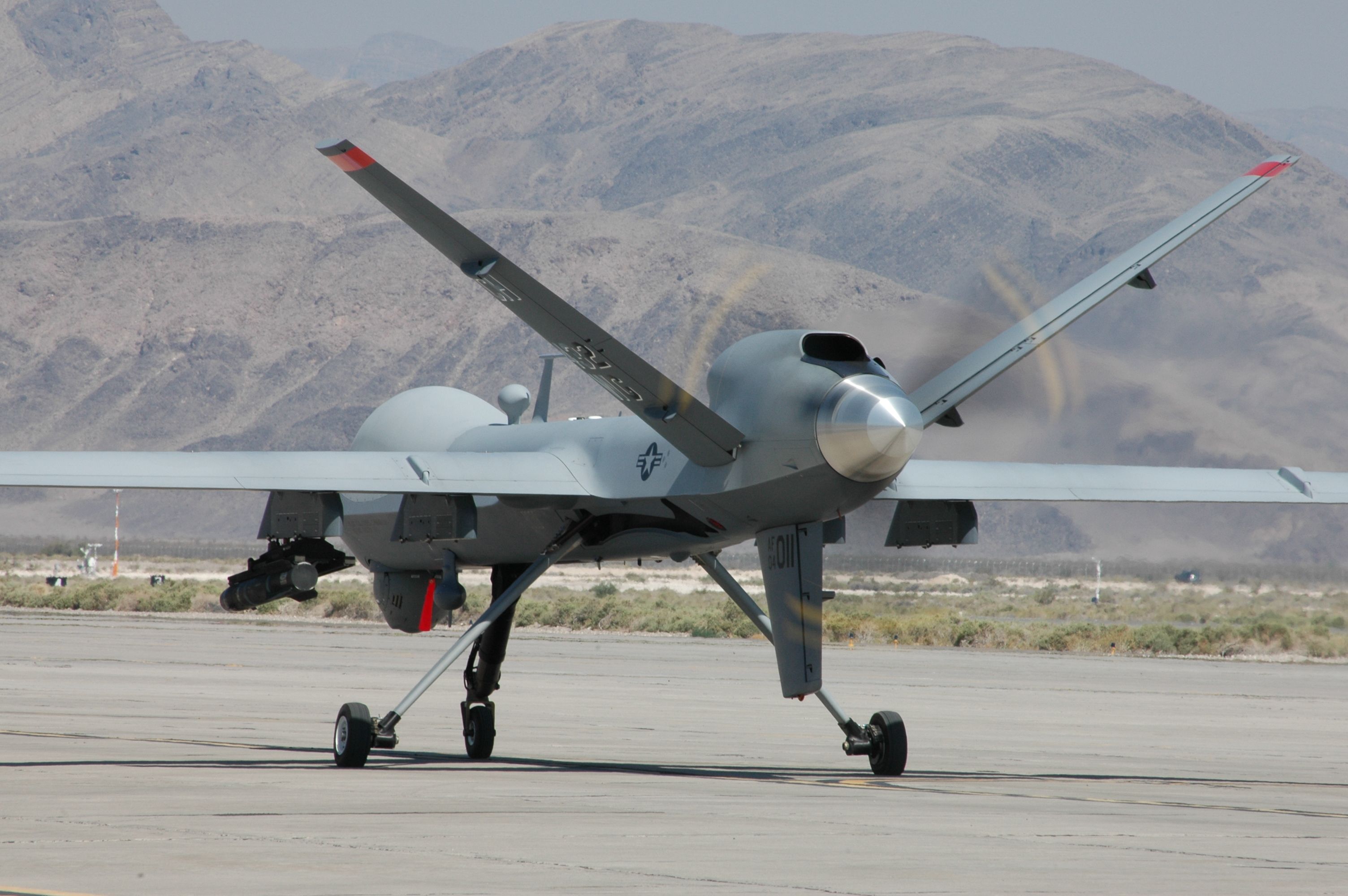 MQ9 Reaper: Unmanned Aerial Vehicle Back View 2. Military Drone, Unmanned Aerial Vehicle, Drone Technology