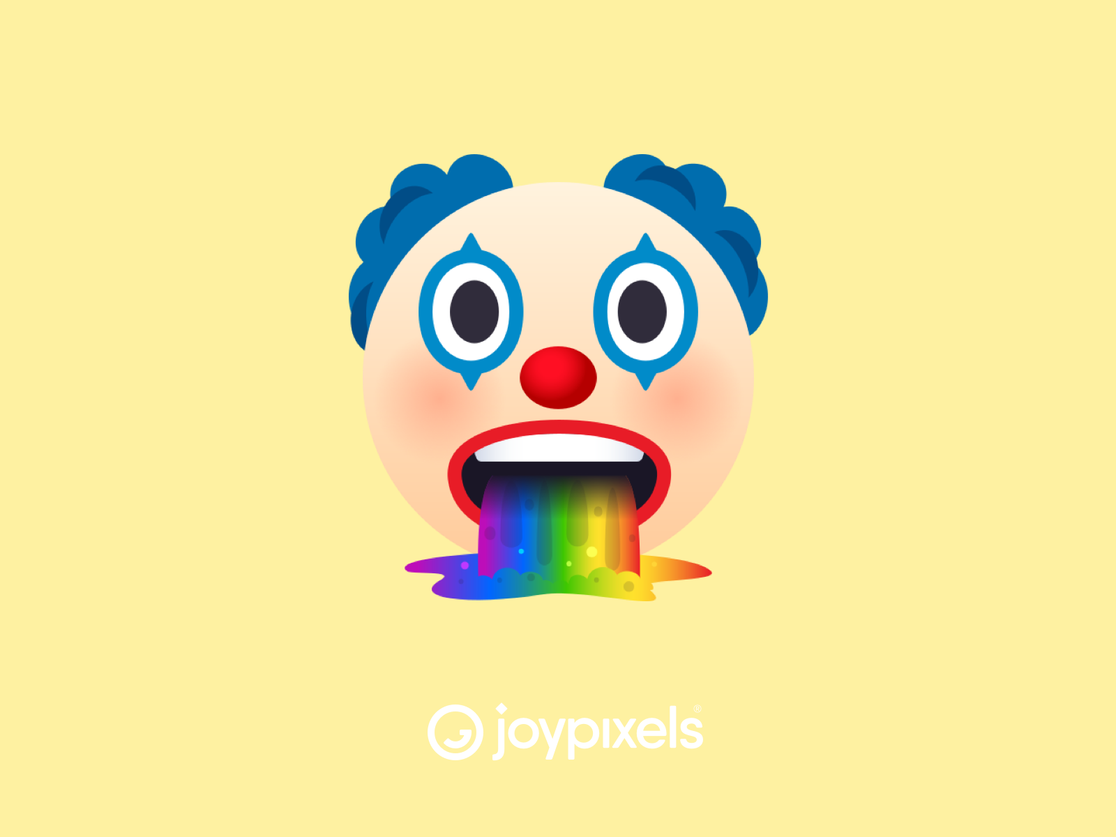 The Joy Pixels Clown Vomiting Rainbows Smiles 1.0