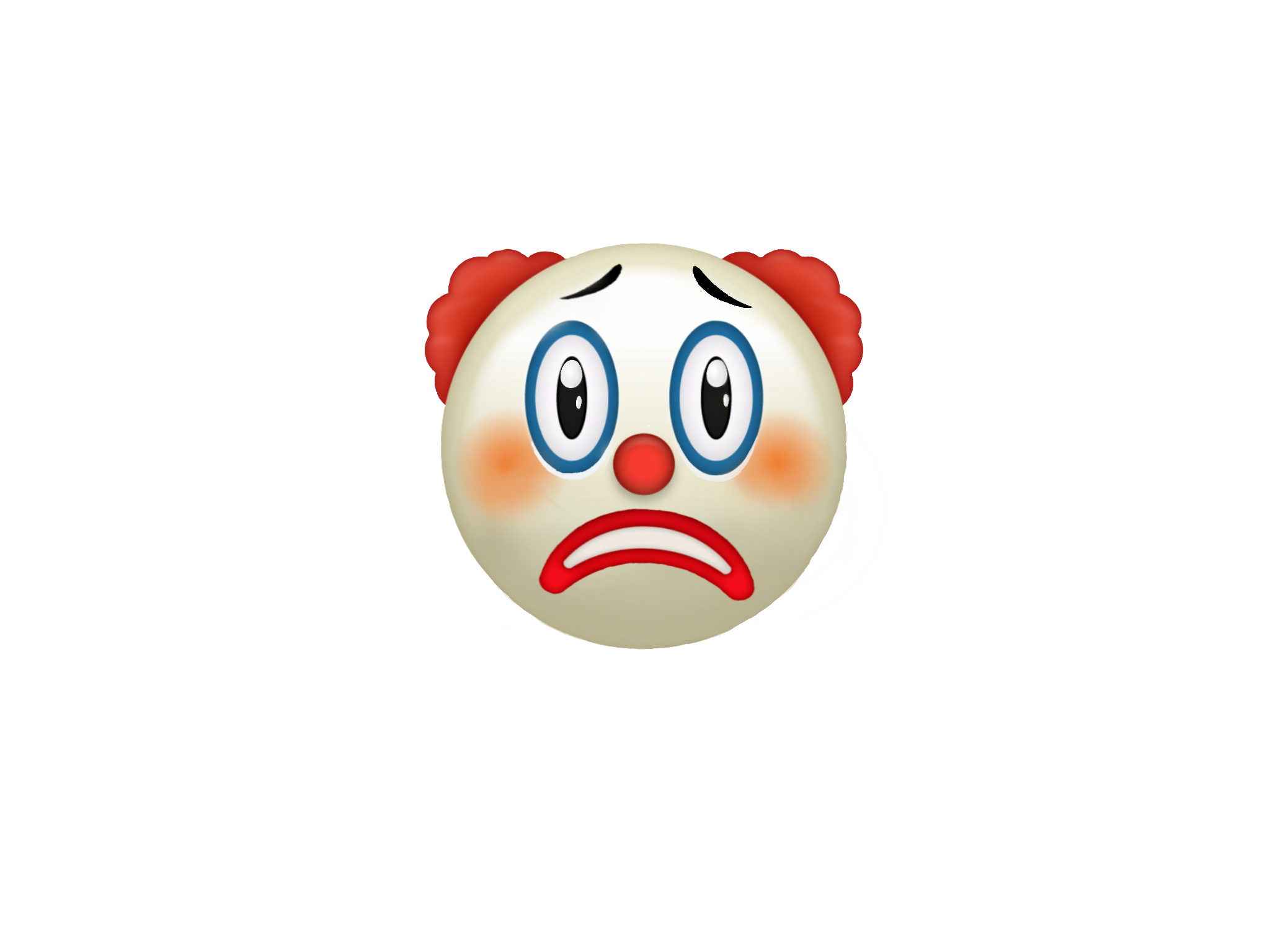 clown emoji sad pout Sticker