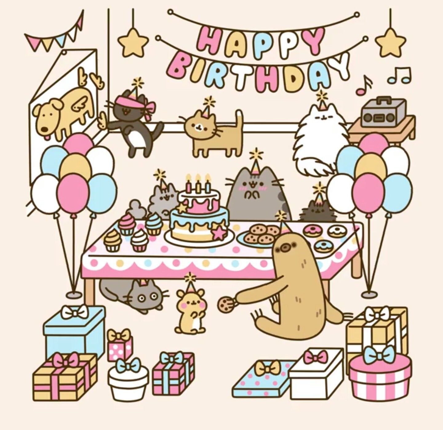 Happy birthday Pusheen. Pusheen birthday, Pusheen cat, Pusheen