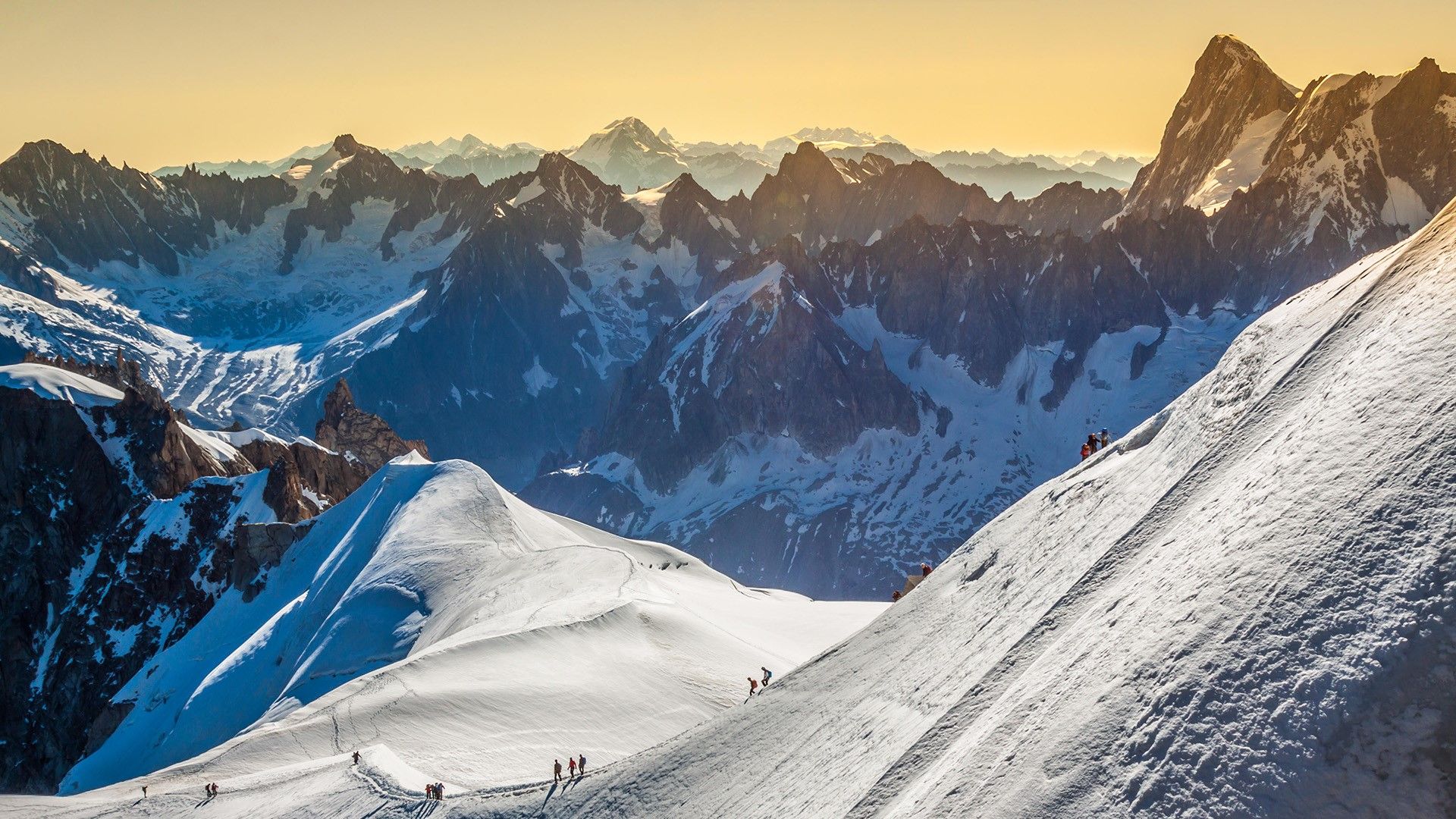 High Mountains Landscape Of Alps, Chamonix Mont Blanc, France. Windows 10 Spotlight Image